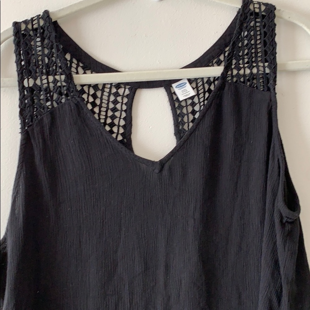 Black tank top